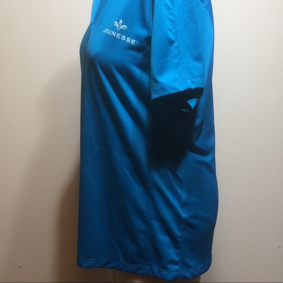Jeunesse Shirt Sz L Womens Blue Polo Top Dri-Fit - Picture 2 of 8
